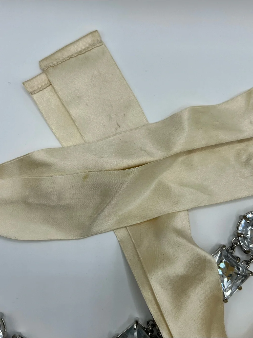 Kate Spade Satin Ribbon Crystal Collar Necklace